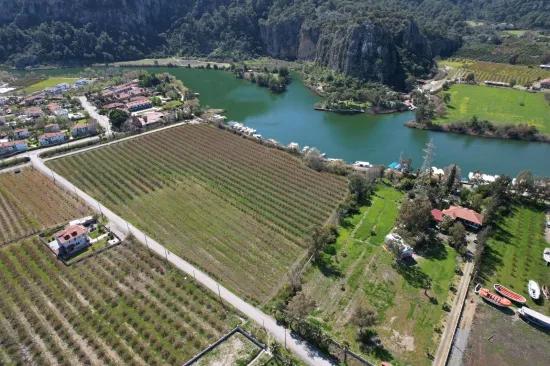 Dalyan Merkez'de Satılık Göl Manzaralı Bağ Bahçe İmarlı Arazi